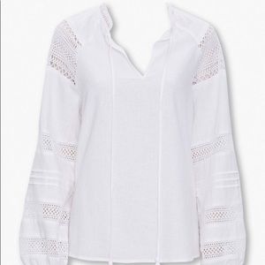 NWT Off White linen boho blouse Size L